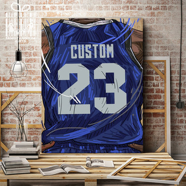 Dallas Mavericks Jersey Custom Canvas Print Wall Art for Boy Girl Men Women Basketball Personalized Canvas Art